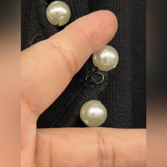 Incashmere  pearl trim wool blend cardigan size XL - Picture 8 of 16